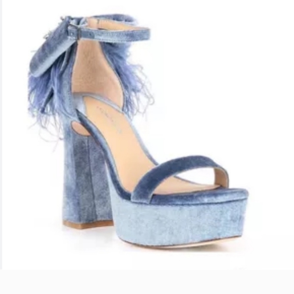 Antonio Melani Janie Velvet Platform Dress Sandals